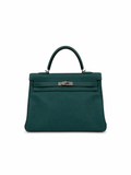 Hermès Kelly 35 Malachite in Togo Leather with  Palladium Hardware