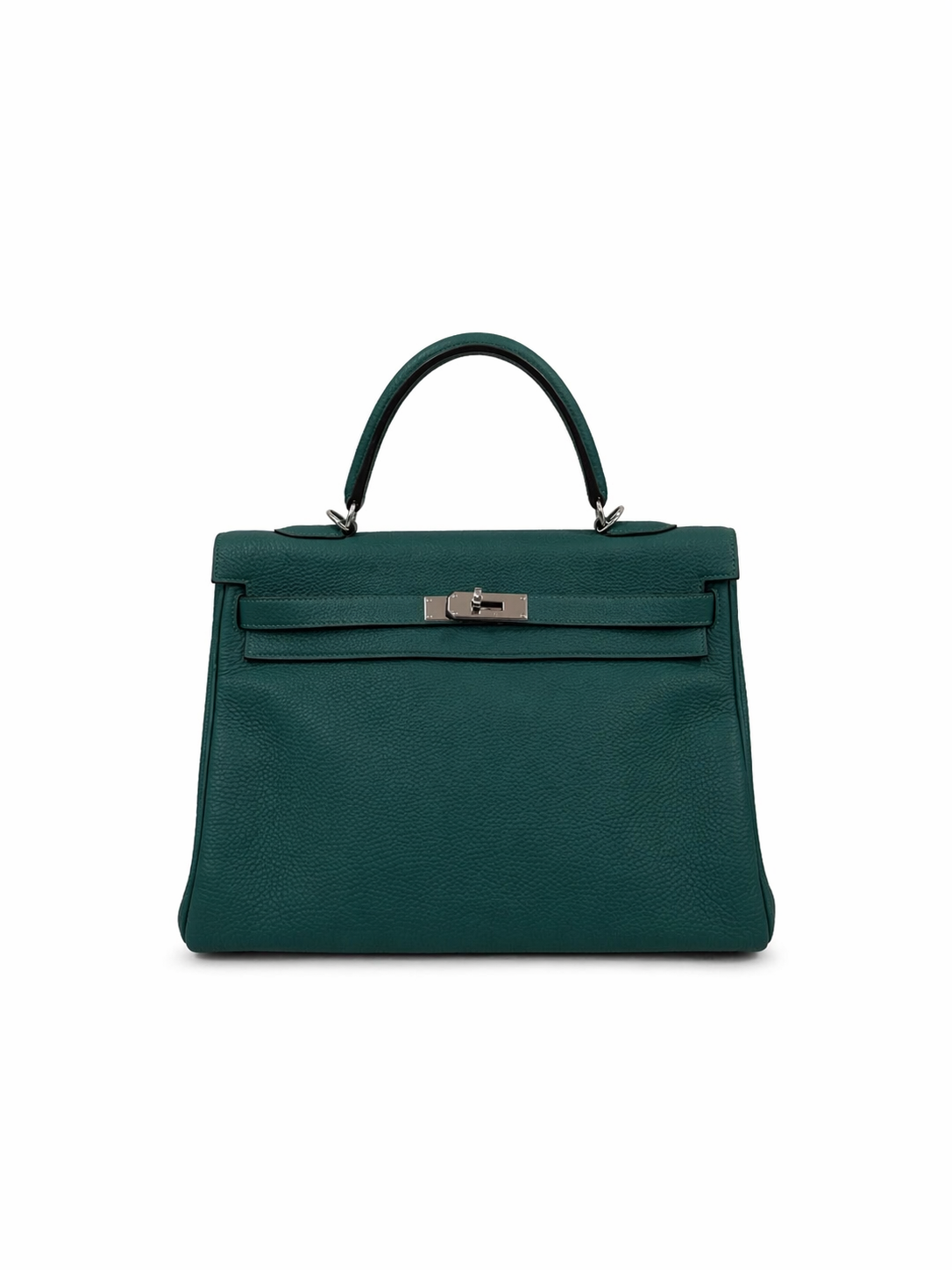 Hermès Kelly 35 Malachite in Togo Leather with  Palladium Hardware