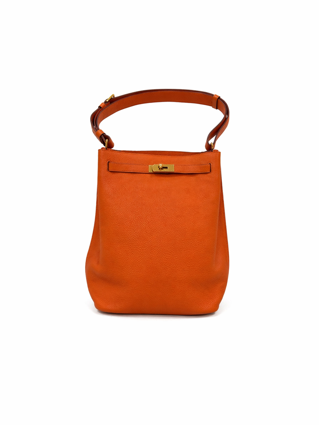 Hermès So Kelly 26 Orange in Togo Leather with Gold Hardware