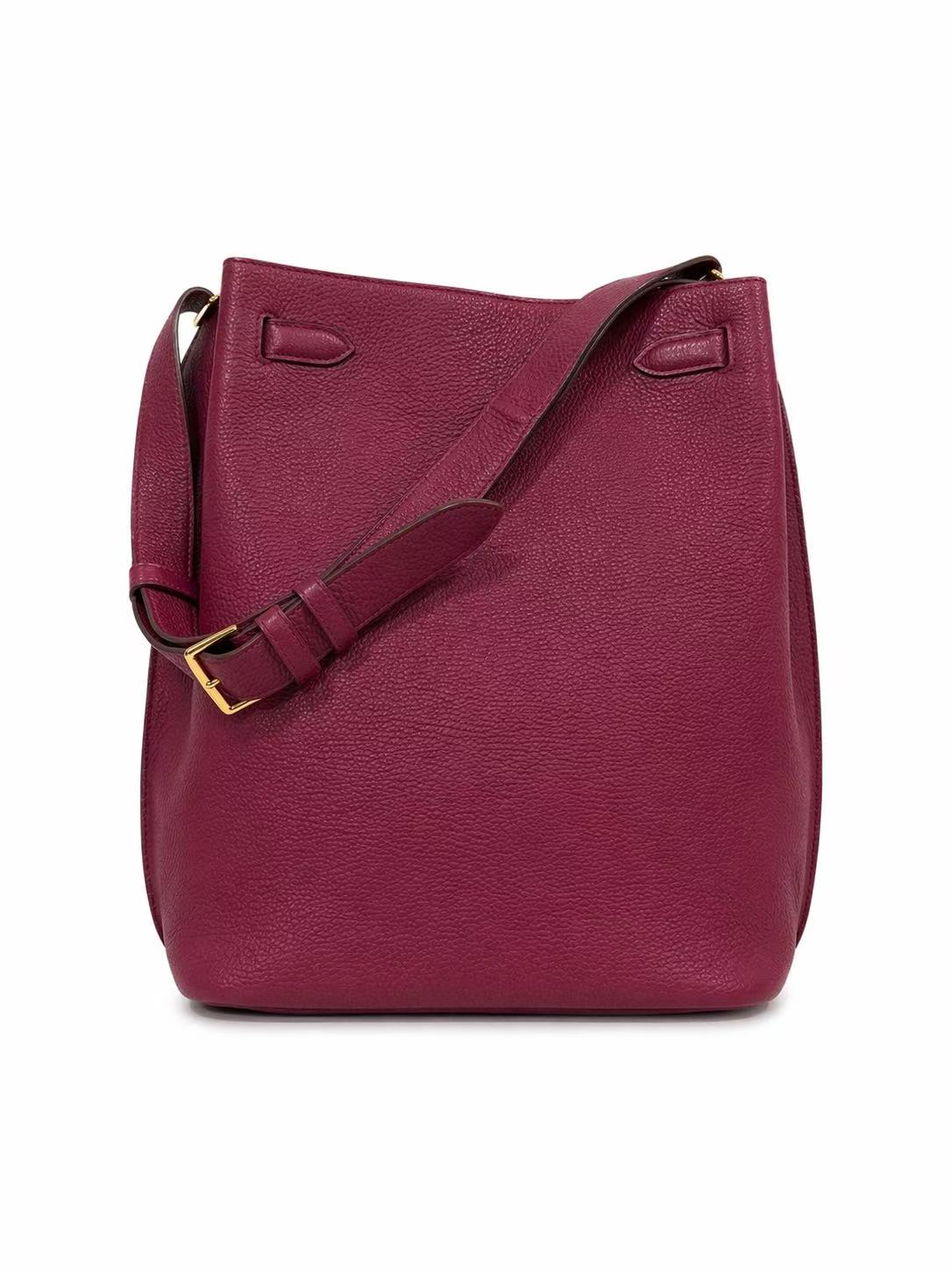 Hermès So Kelly 26 Rouge Grenat in Togo Leather with Gold Hardware