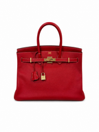 Hermès Birkin 35 in Rouge Casaque Togo Leather with Gold Hardware