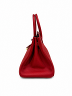 Hermès Birkin 35 in Rouge Casaque Togo Leather with Gold Hardware