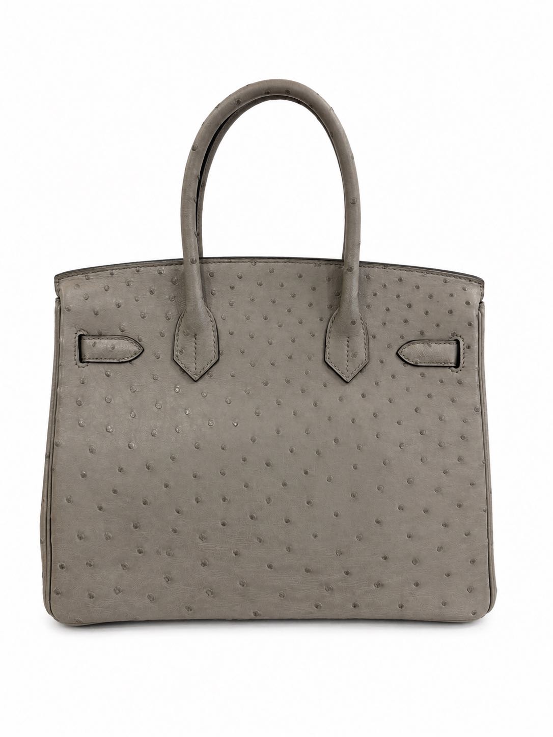 Hermès Birkin 30 in Gris Tourterelle Ostrich Leather with Gold Hardware