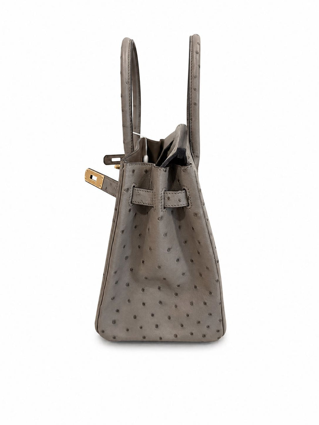 Hermès Birkin 30 in Gris Tourterelle Ostrich Leather with Gold Hardware