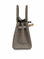 Hermès Birkin 30 in Gris Tourterelle Ostrich Leather with Gold Hardware