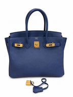 Hermès Birkin 30 in Bleu Brighton Epsom Leather with Gold Hardware