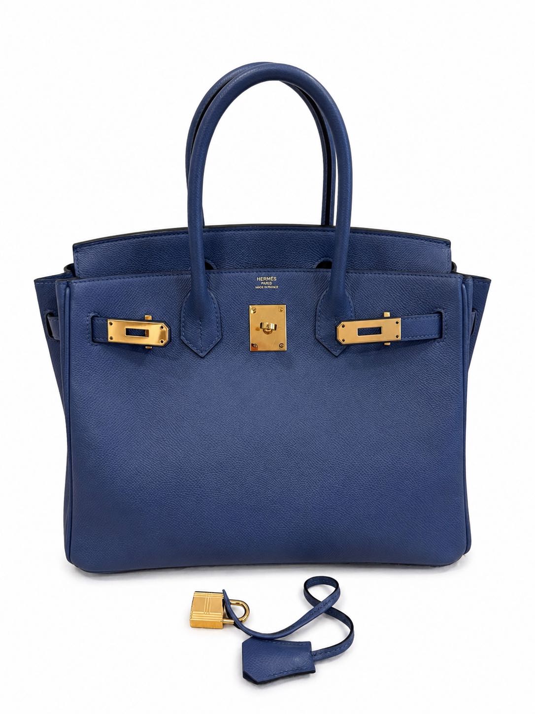 Hermès Birkin 30 in Bleu Brighton Epsom Leather with Gold Hardware