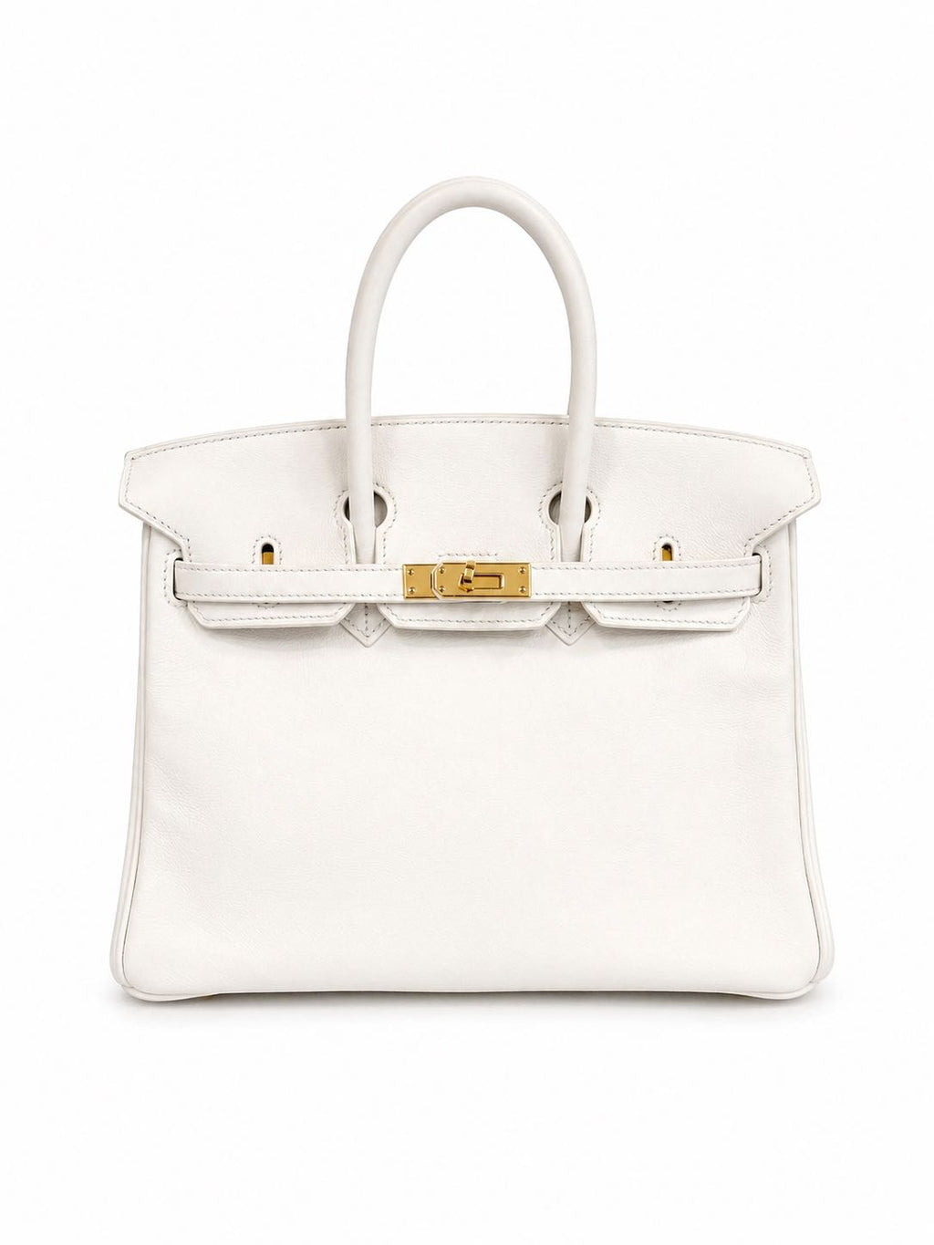 Hermès Birkin 25 in Pure White Swift Leather with Gold Hardware